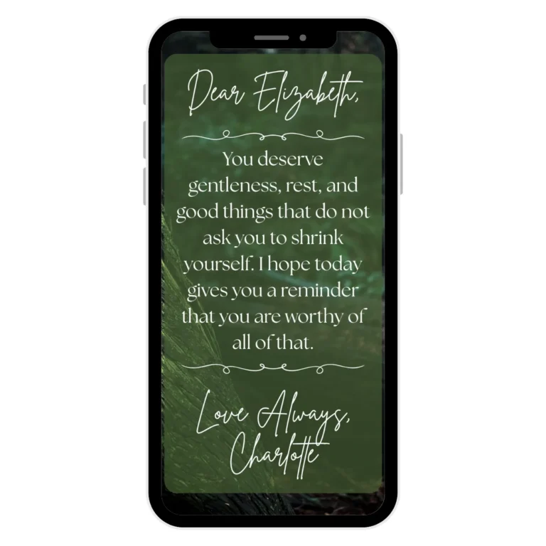A digital empowerment ecard with a green background and white writing